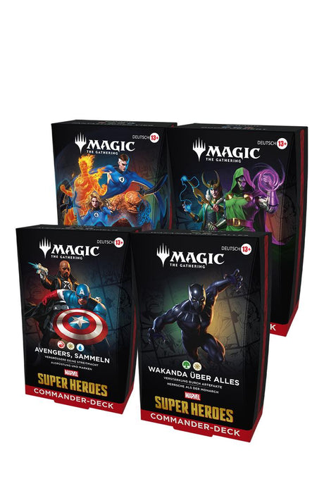 Magic: The Gathering - Marvel Super Heroes Commander Alle 4 Decks - Deutsch