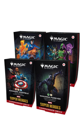 Magic: The Gathering - Marvel Super Heroes Commander Alle 4 Decks - Englisch
