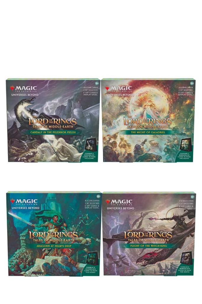 Magic: The Gathering - The Lord of the Rings Tales of Middle-earth Scene Box Display Alle 4 Boxen - Englisch
