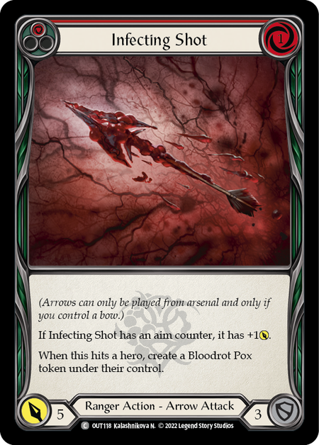 Flesh and Blood - Infecting Shot (Red) Rainbow Foil - Outsiders