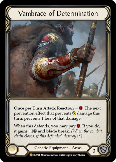 Flesh and Blood - Vambrace of Determination Cold Foil - Outsiders