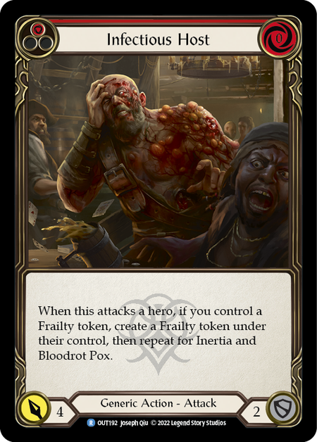 Flesh and Blood - Infectious Host (Red) Rainbow Foil - Outsiders