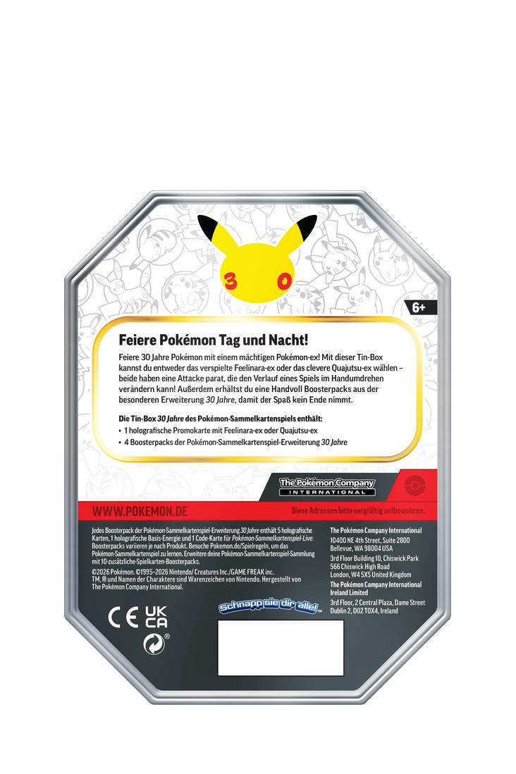 Pokémon - 30 Jahre Tin-Box - Quajutsu-ex - Deutsch