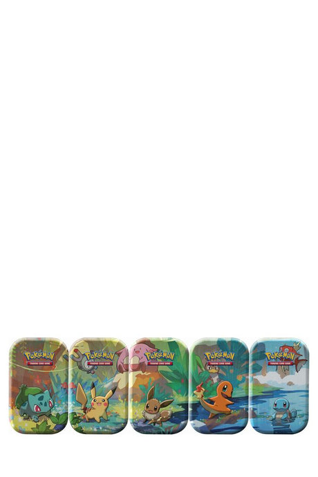 Pokémon - Kanto Friends Alle 5 Mini Tins - Englisch