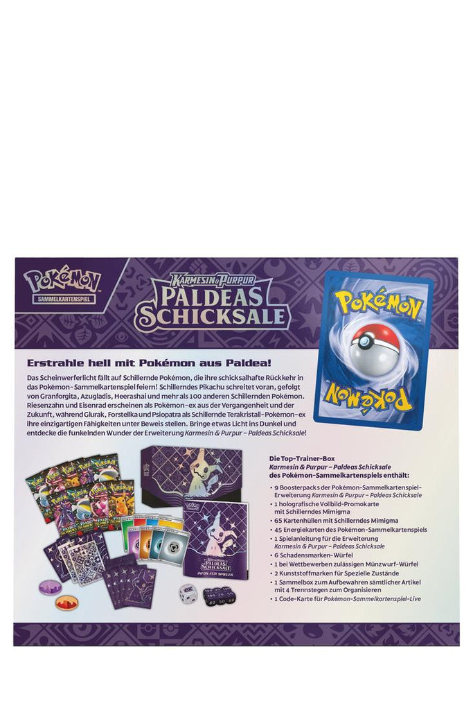 Pokémon - Karmesin & Purpur - Paldeas Schicksale Top Trainer Box - Deutsch