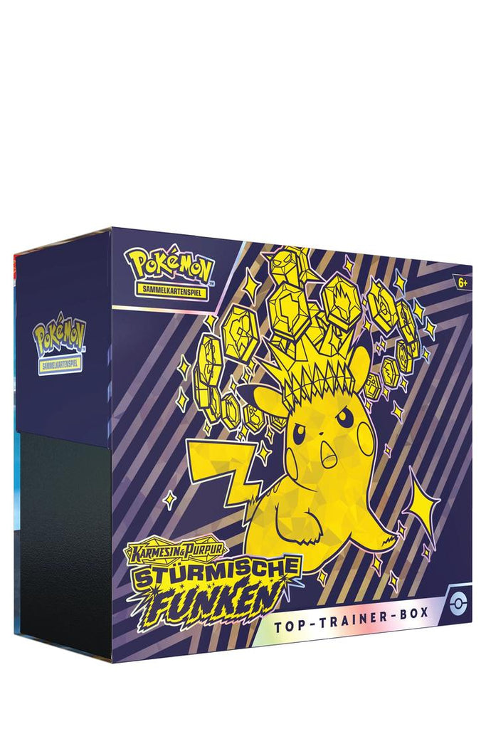 Pokémon - Karmesin & Purpur - Stürmische Funken Top Trainer Box - Deutsch