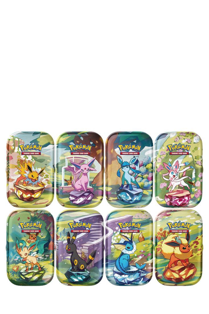 Pokémon - Scarlet & Violet - Prismatic Evolutions Alle 8 Mini Tins - Englisch