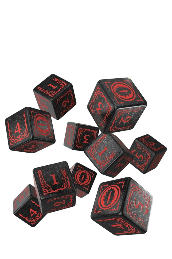 Q Workshop - 10er-Pack 15mm D6 Würfel - The Lord of The Rings - Mordor