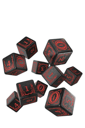 Q Workshop - 10er-Pack 15mm D6 Würfel - The Lord of The Rings - Mordor