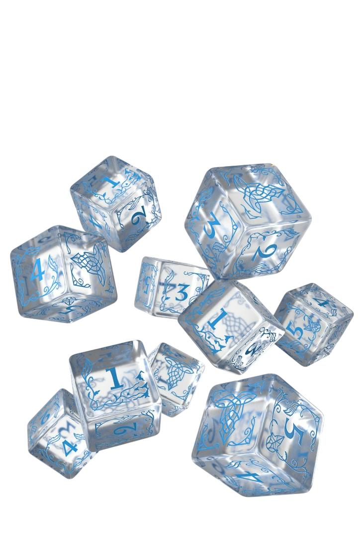 Q Workshop - 10er-Pack 15mm D6 Würfel - The Lord of The Rings - Rivendell Water