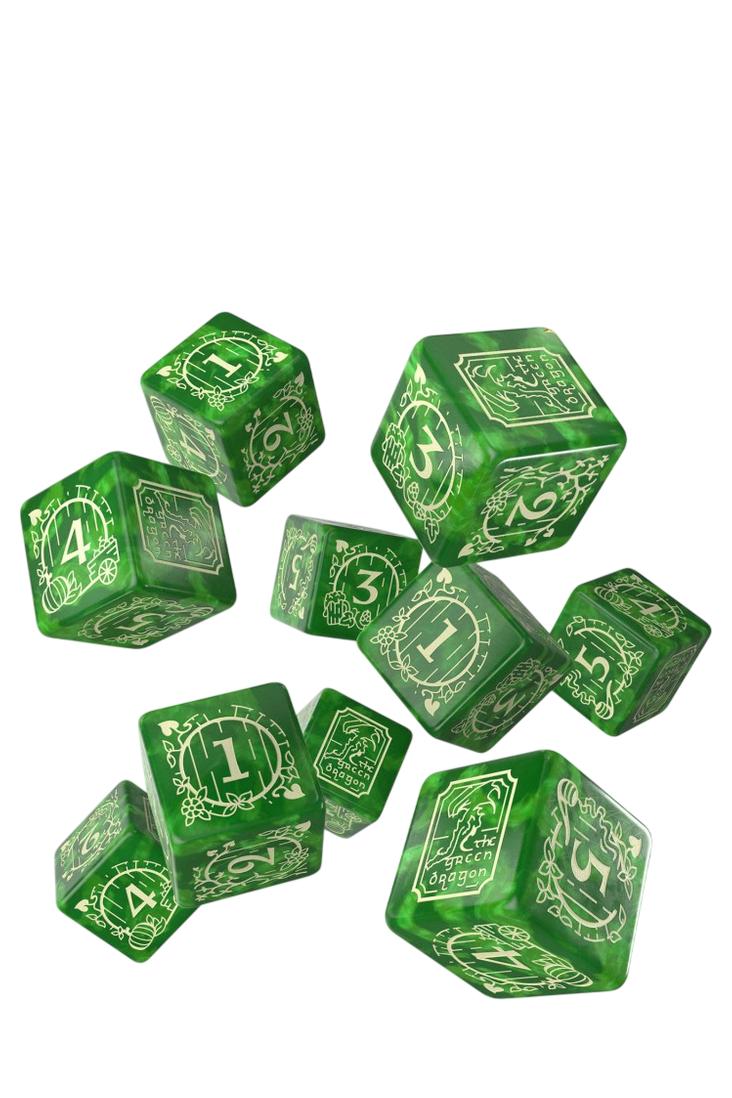 Q Workshop - 10er-Pack 15mm D6 Würfel - The Lord of The Rings - Shire