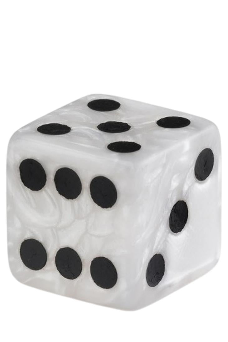 Q Workshop - 20er-Pack 14mm D6 Würfel - Pearl - Black