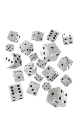 Q Workshop - 20er-Pack 14mm D6 Würfel - Pearl - Black