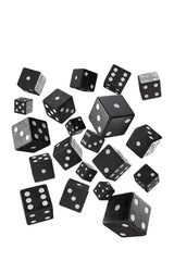 Q Workshop - 20er-Pack 16mm D6 Würfel - Black - White