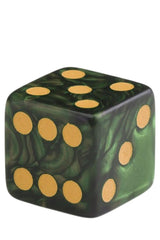 Q Workshop - 20er-Pack 16mm D6 Würfel - Bottle Green - Gold