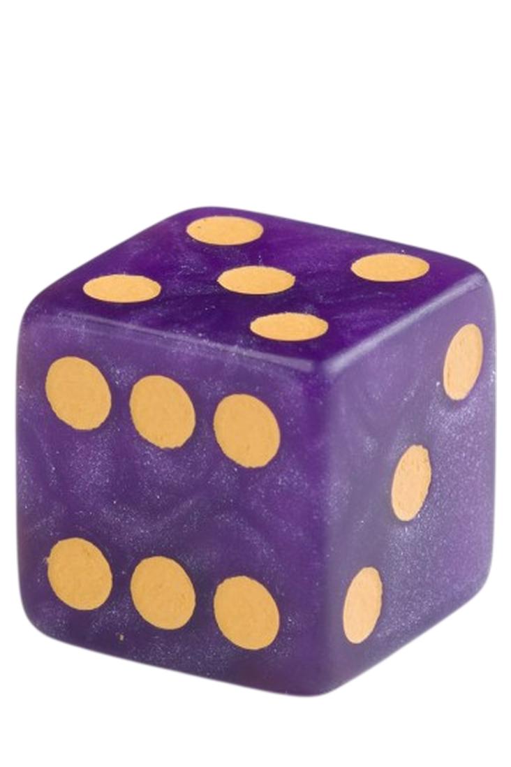 Q Workshop - 20er-Pack 16mm D6 Würfel - Shimmering Purple - Gold