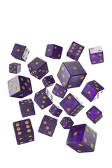 Q Workshop - 20er-Pack 16mm D6 Würfel - Shimmering Purple - Gold