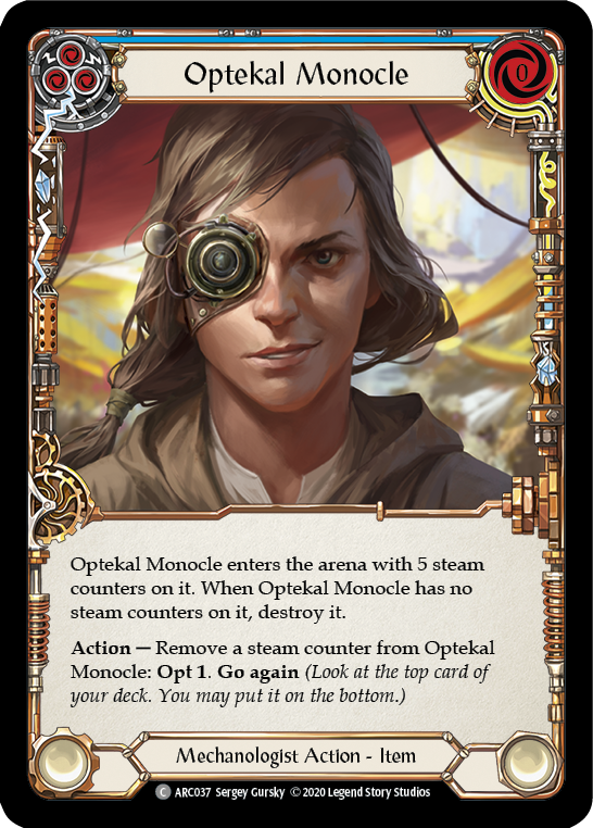 Flesh and Blood - Optekal Monocle Rainbow Foil - Arcane Rising Unlimited