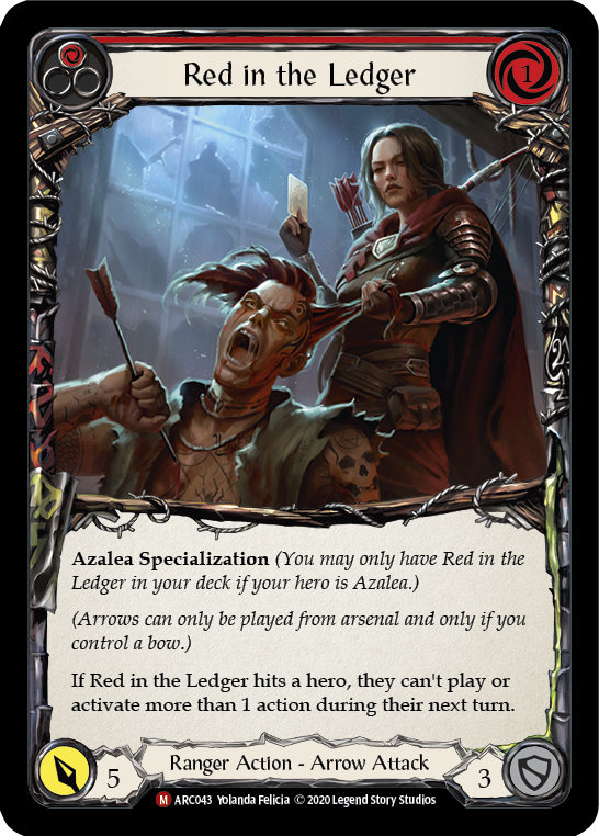 Flesh and Blood - Red in the Ledger Rainbow Foil - Arcane Rising Unlimited