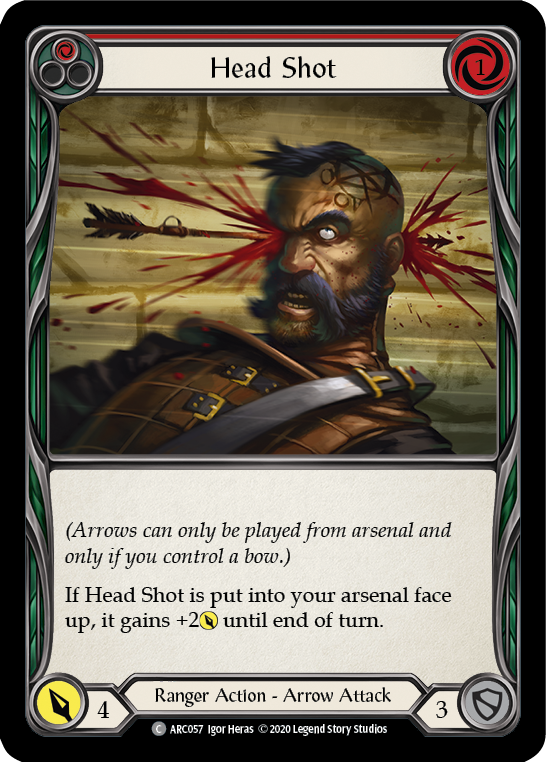 Flesh and Blood - Head Shot (Red) Rainbow Foil - Arcane Rising Unlimited