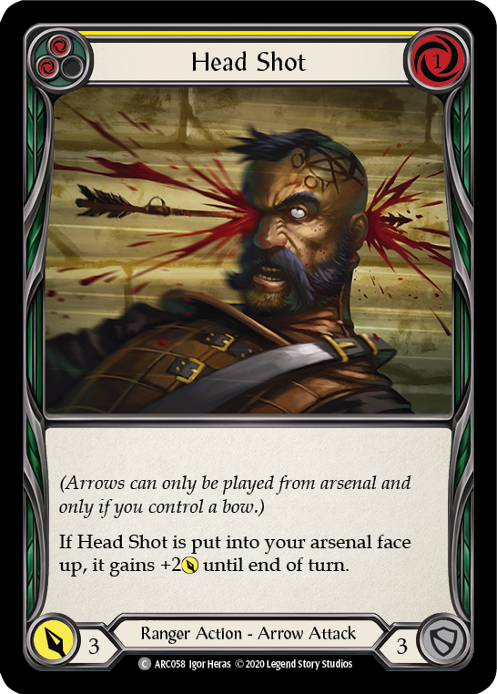 Flesh and Blood - Head Shot (Yellow) - Arcane Rising Unlimited