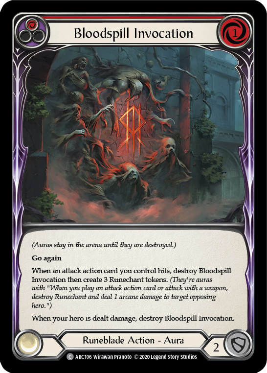 Flesh and Blood - Bloodspill Invocation (Red) Rainbow Foil - Arcane Rising Unlimited