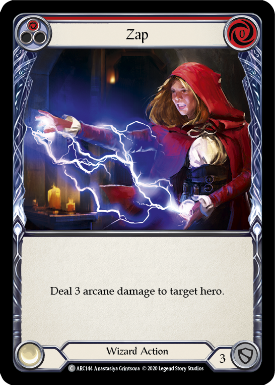 Flesh and Blood - Zap (Red) Rainbow Foil - Arcane Rising Unlimited