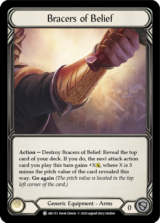 Flesh and Blood - Bracers of Belief Rainbow Foil - Arcane Rising Unlimited