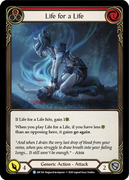 Flesh and Blood - Life for a Life (Red) Rainbow Foil - Arcane Rising Unlimited