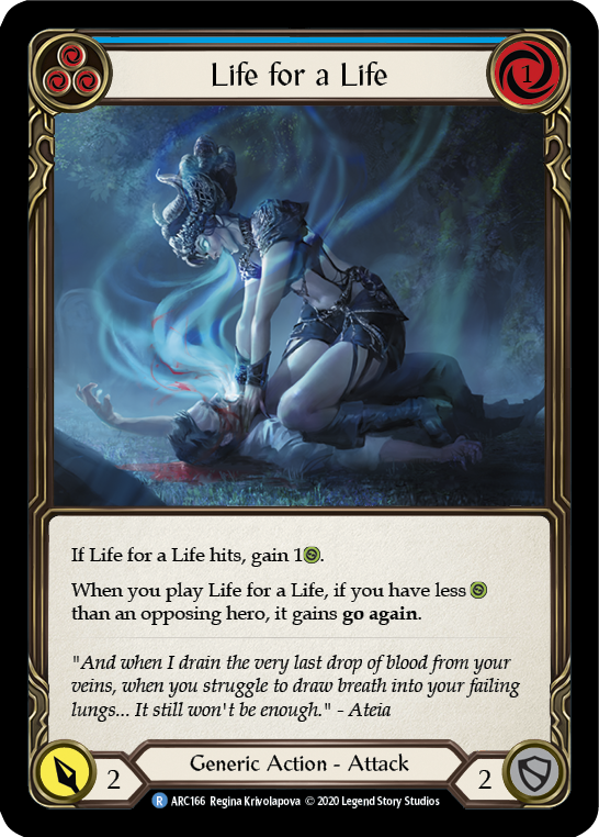 Flesh and Blood - Life for a Life (Blue) Rainbow Foil - Arcane Rising Unlimited