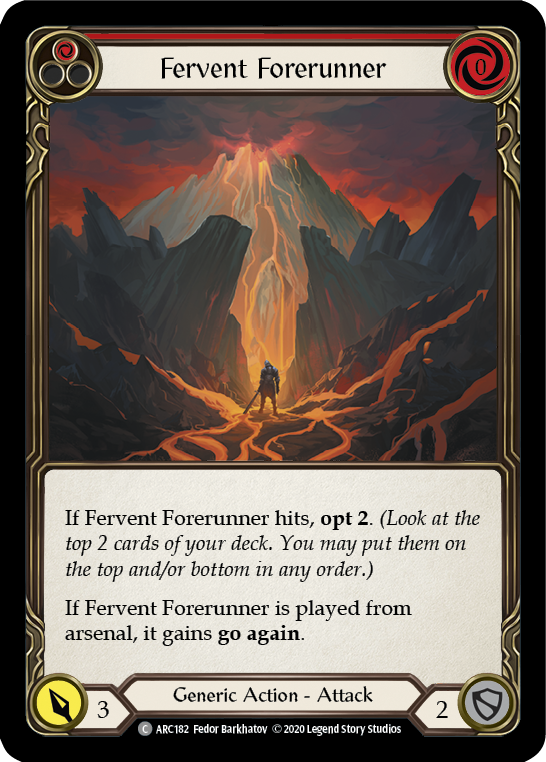 Flesh and Blood - Fervent Forerunner (Red) Rainbow Foil - Arcane Rising Unlimited
