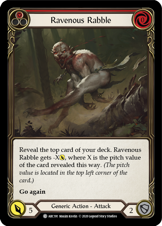 Flesh and Blood - Ravenous Rabble (Red) Rainbow Foil - Arcane Rising Unlimited