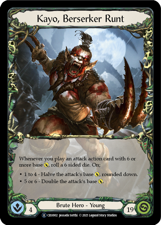 Flesh and Blood - Kayo, Berserker Runt Rainbow Foil - Crucible of War Unlimited