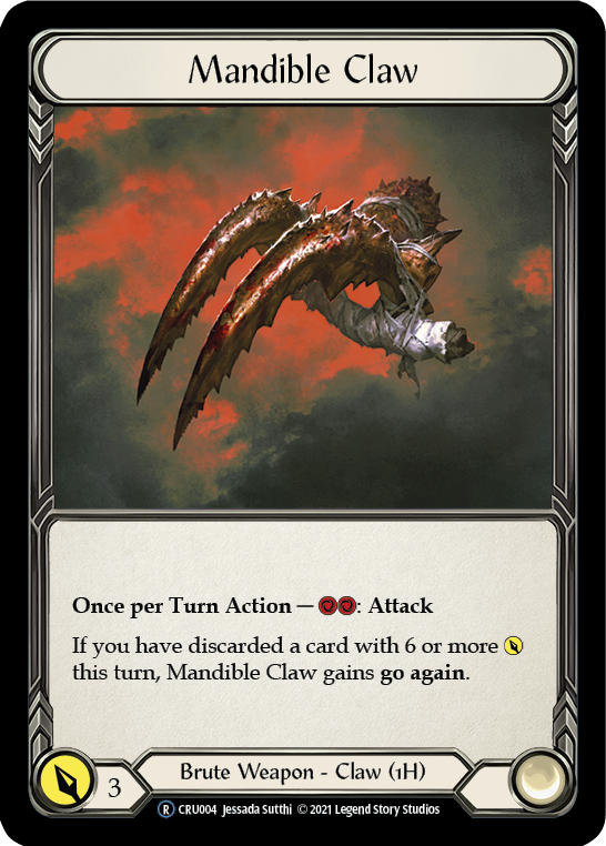 Flesh and Blood - Mandible Claw Rainbow Foil - Crucible of War Unlimited