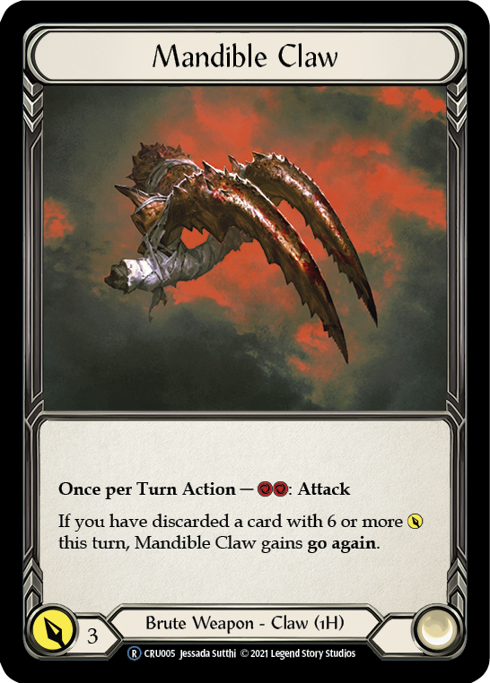 Flesh and Blood - Mandible Claw Rainbow Foil - Crucible of War Unlimited