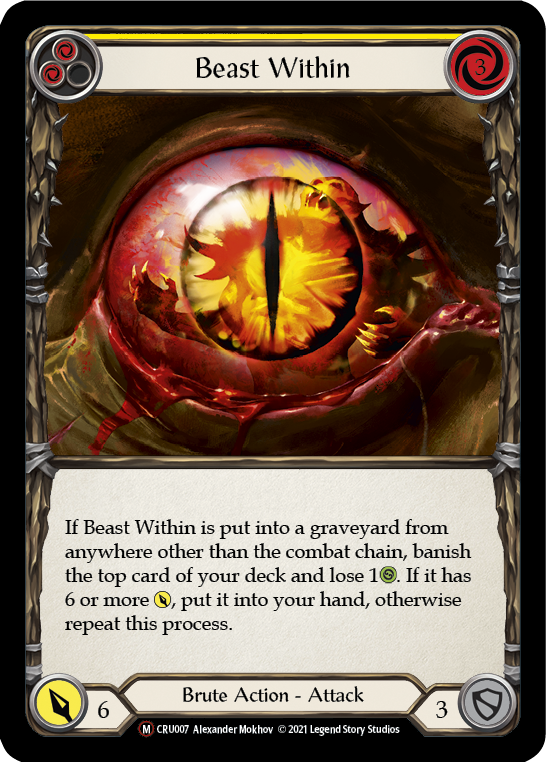 Flesh and Blood - Beast Within Rainbow Foil - Crucible of War Unlimited