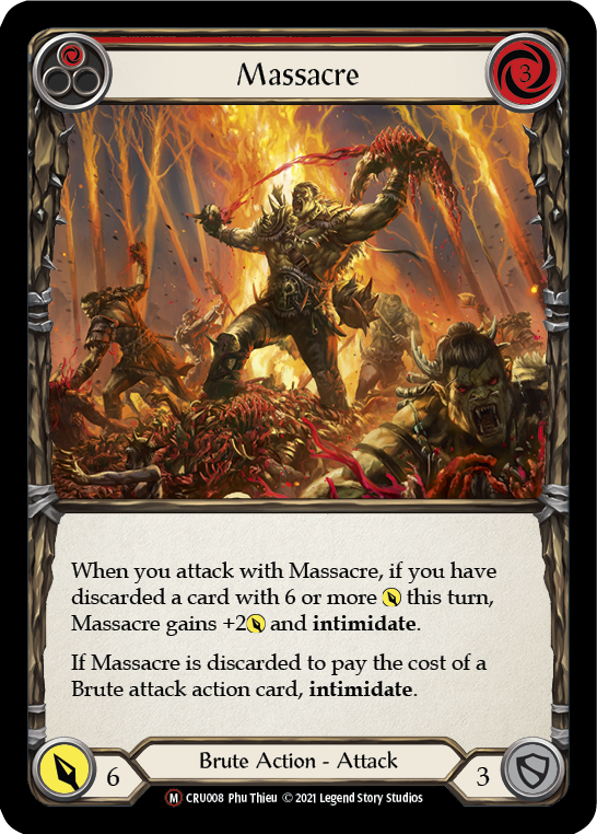 Flesh and Blood - Massacre Rainbow Foil - Crucible of War Unlimited