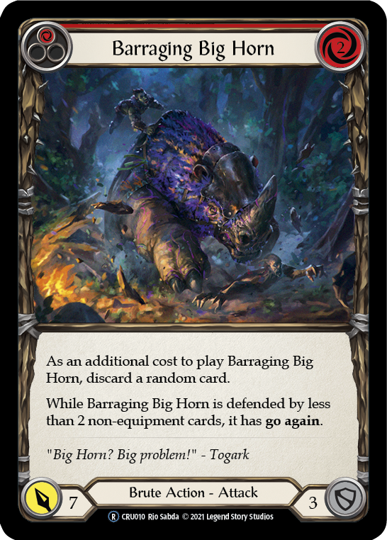 Flesh and Blood - Barraging Big Horn (Red) - Crucible of War Unlimited