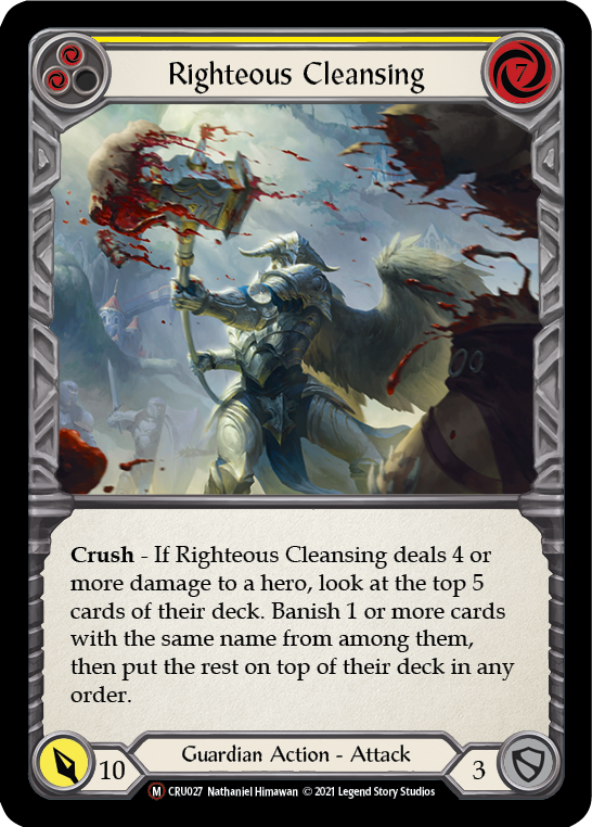 Flesh and Blood - Righteous Cleansing Rainbow Foil - Crucible of War Unlimited