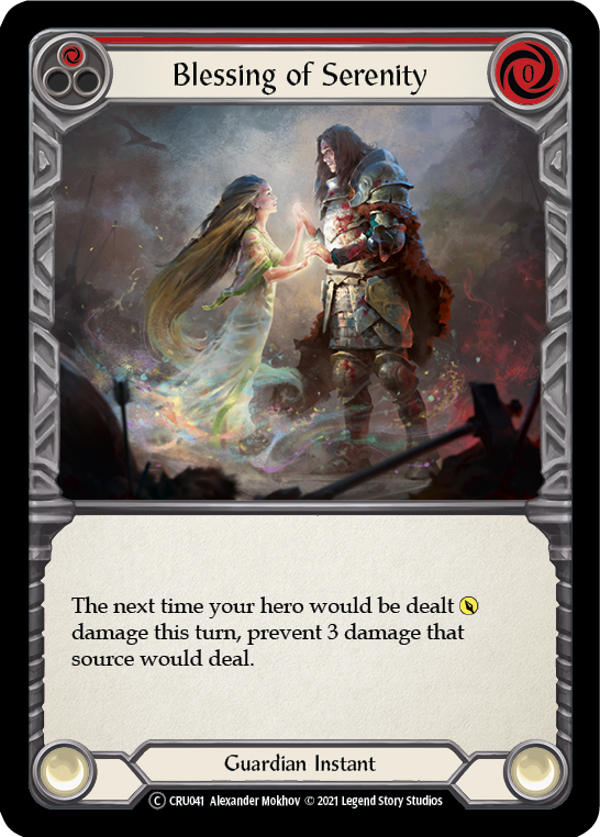 Flesh and Blood - Blessing of Serenity (Red) Rainbow Foil - Crucible of War Unlimited