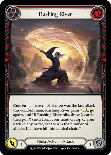 Flesh and Blood - Rushing River (Red) Rainbow Foil - Crucible of War Unlimited