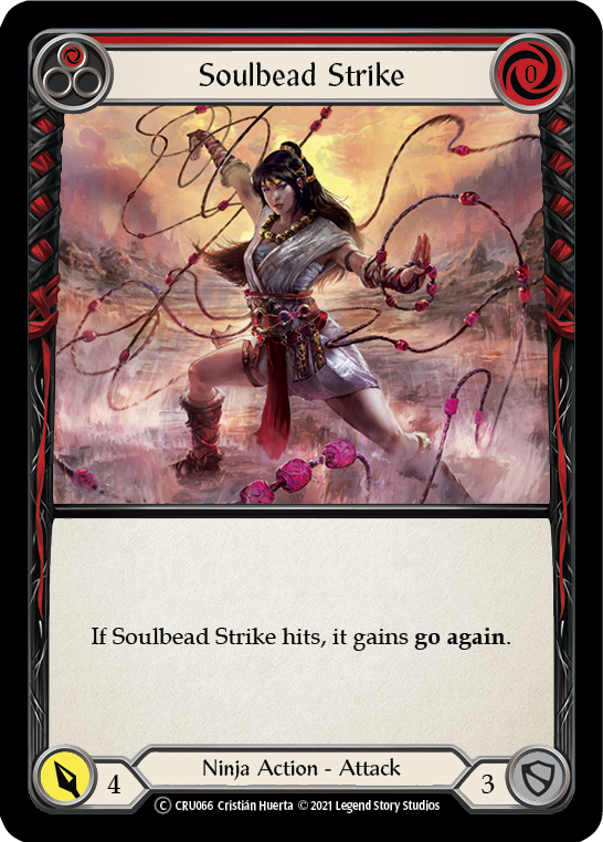 Flesh and Blood - Soulbead Strike (Red) Rainbow Foil - Crucible of War Unlimited