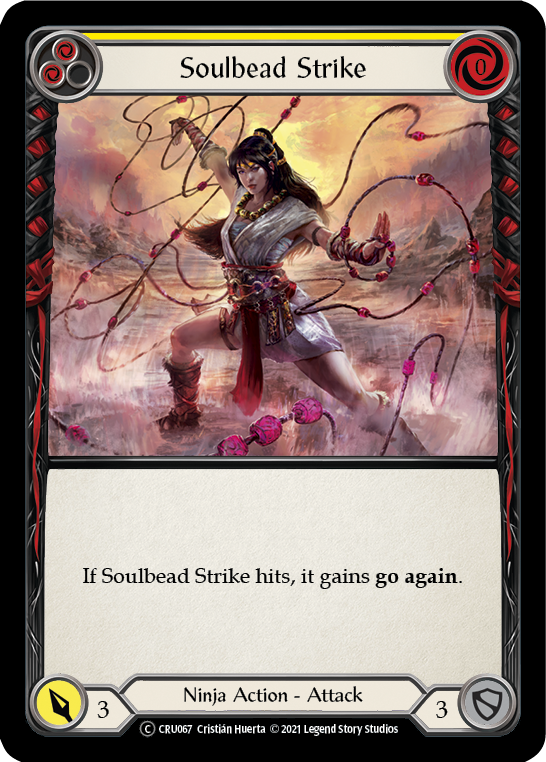 Flesh and Blood - Soulbead Strike (Yellow) Rainbow Foil - Crucible of War Unlimited