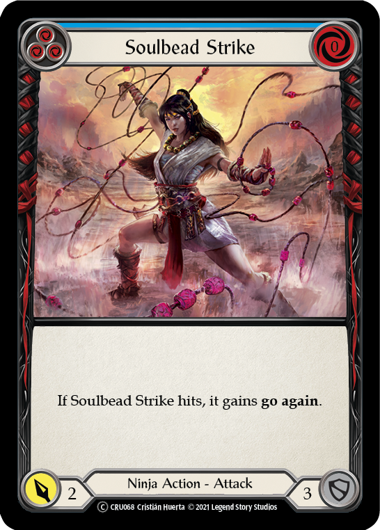 Flesh and Blood - Soulbead Strike (Blue) Rainbow Foil - Crucible of War Unlimited