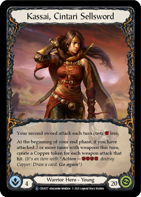 Flesh and Blood - Kassai, Cintari Sellsword Rainbow Foil - Crucible of War Unlimited