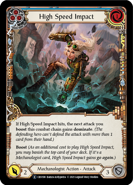 Flesh and Blood - High Speed Impact (Blue) Rainbow Foil - Crucible of War Unlimited