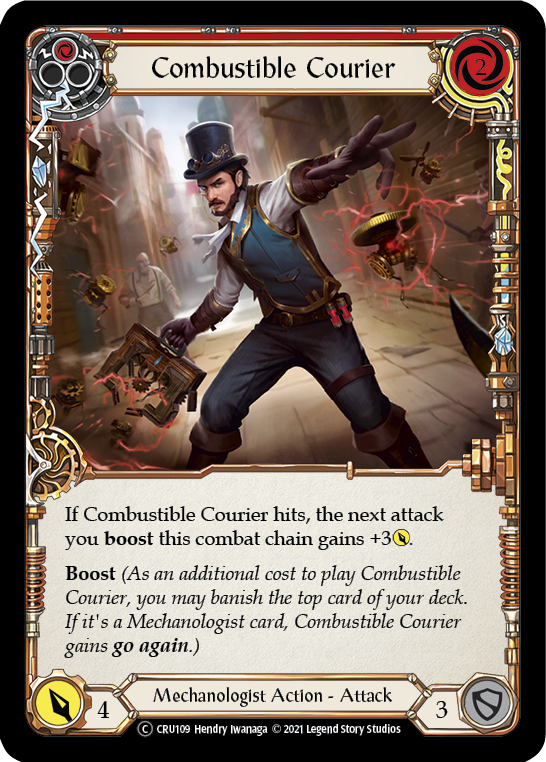 Flesh and Blood - Combustible Courier (Red) - Crucible of War Unlimited