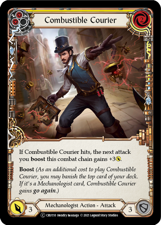 Flesh and Blood - Combustible Courier (Yellow) - Crucible of War Unlimited