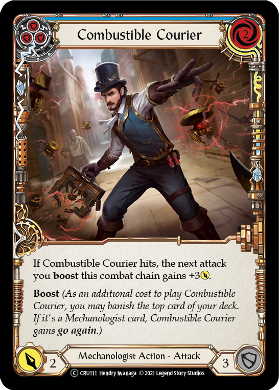 Flesh and Blood - Combustible Courier (Blue) - Crucible of War Unlimited