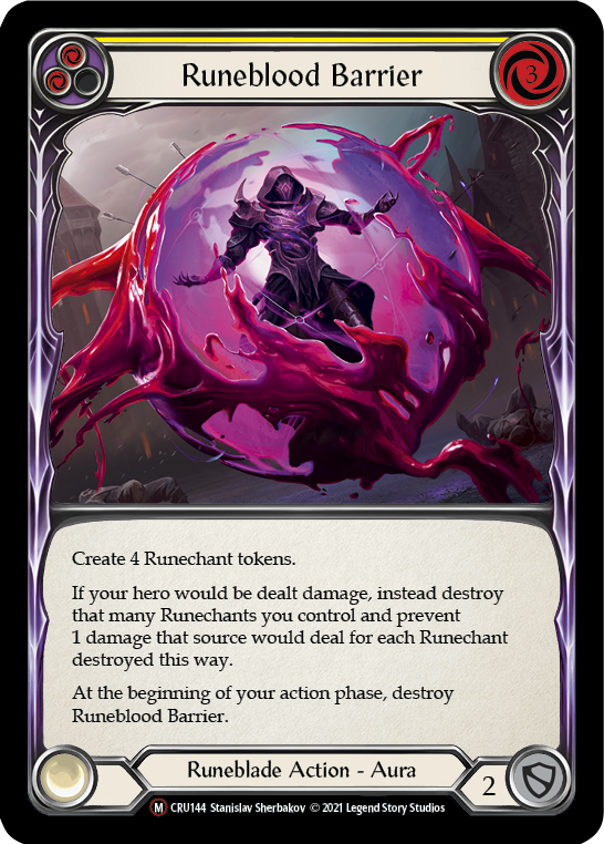 Flesh and Blood - Runeblood Barrier Rainbow Foil - Crucible of War Unlimited